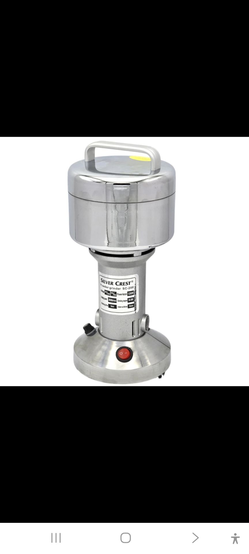 خردکن اسیاب نیمه صعتی تمام استیل موتور مس 100(100درصد مس9)(200گرمی)